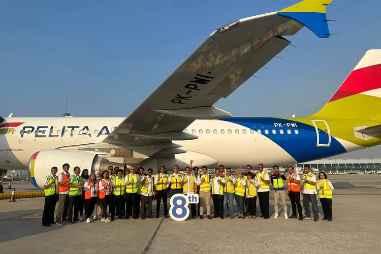 PT Pelita Air Service  menambah  armada baru pesawat jenis Airbus A320 untuk tahun 2023 di akhir Oktober ini. (Sihar Ramses S)