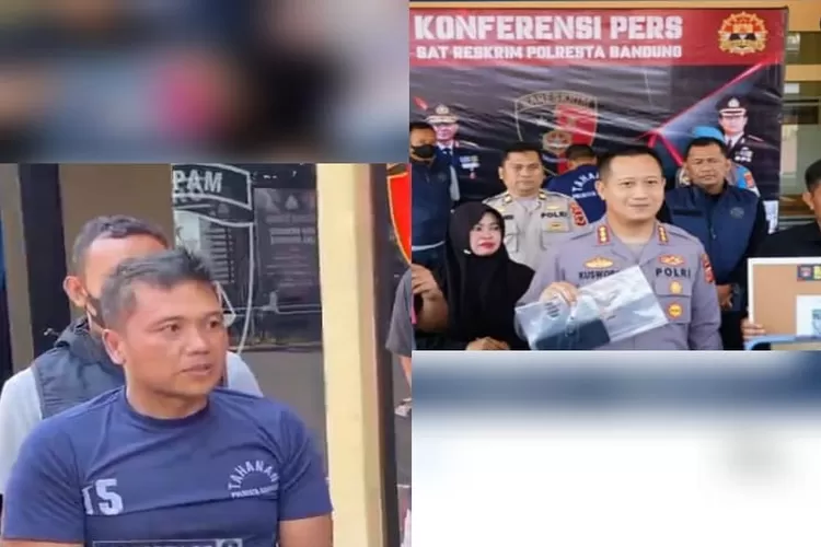 Kapolresta Bandung Kombes Kusworo Wibowo melakukan konfrensi pers pengungkapan kasus mayat wanita membusuk (Instagram @info_cileunyi)